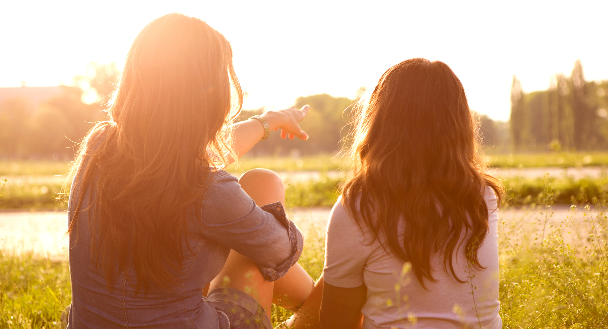 Woman with her daughter enjoying the sun